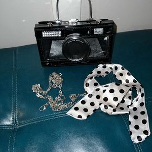 Camera Clutch bag with head band and shoulder strap